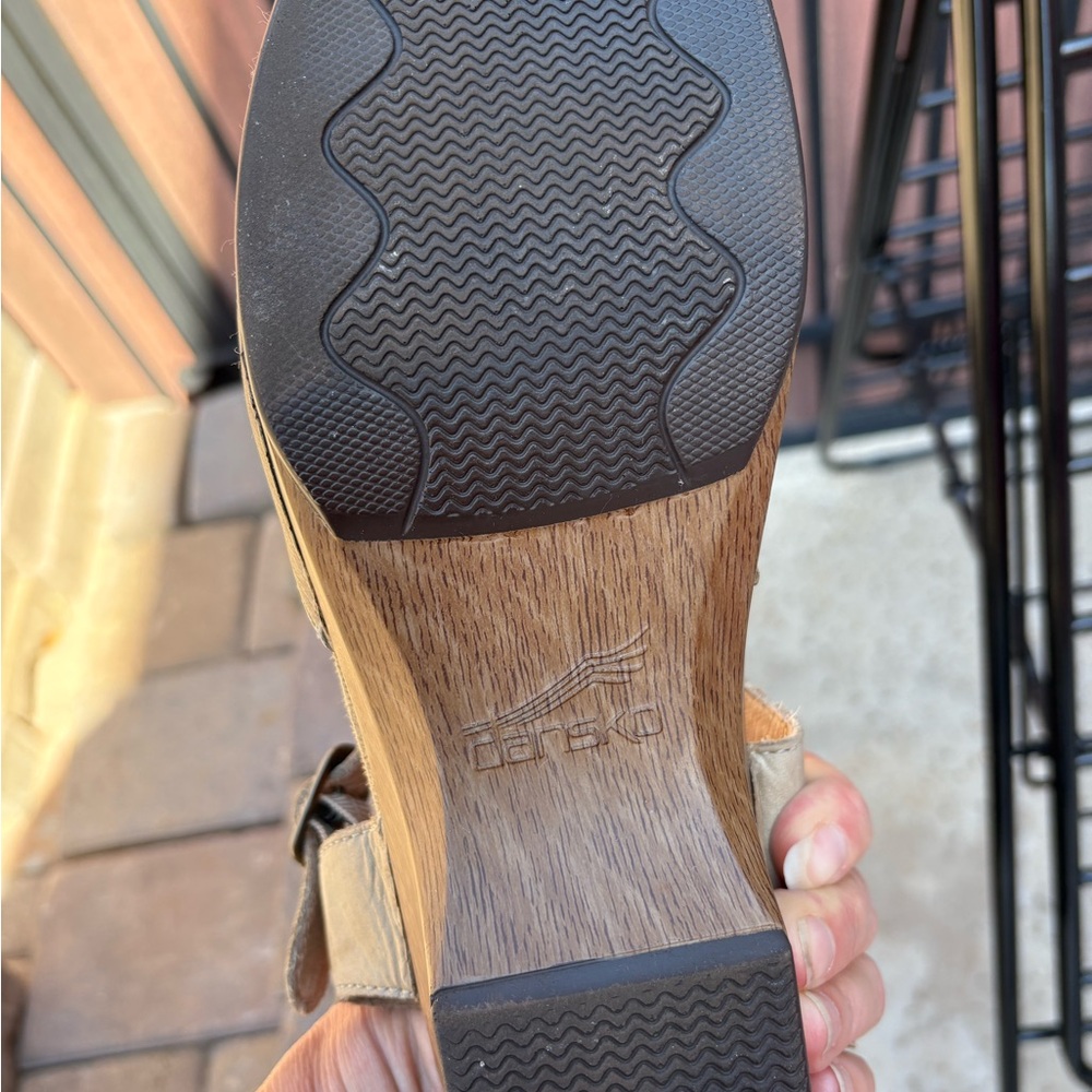 Dansko Tan Leather Mules - Picture 4 of 16